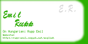 emil rupp business card